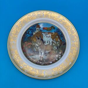 1978 Franklin Porcelain Grimm's Fairy Tales Bremen Town Musicians Plate Bavaria